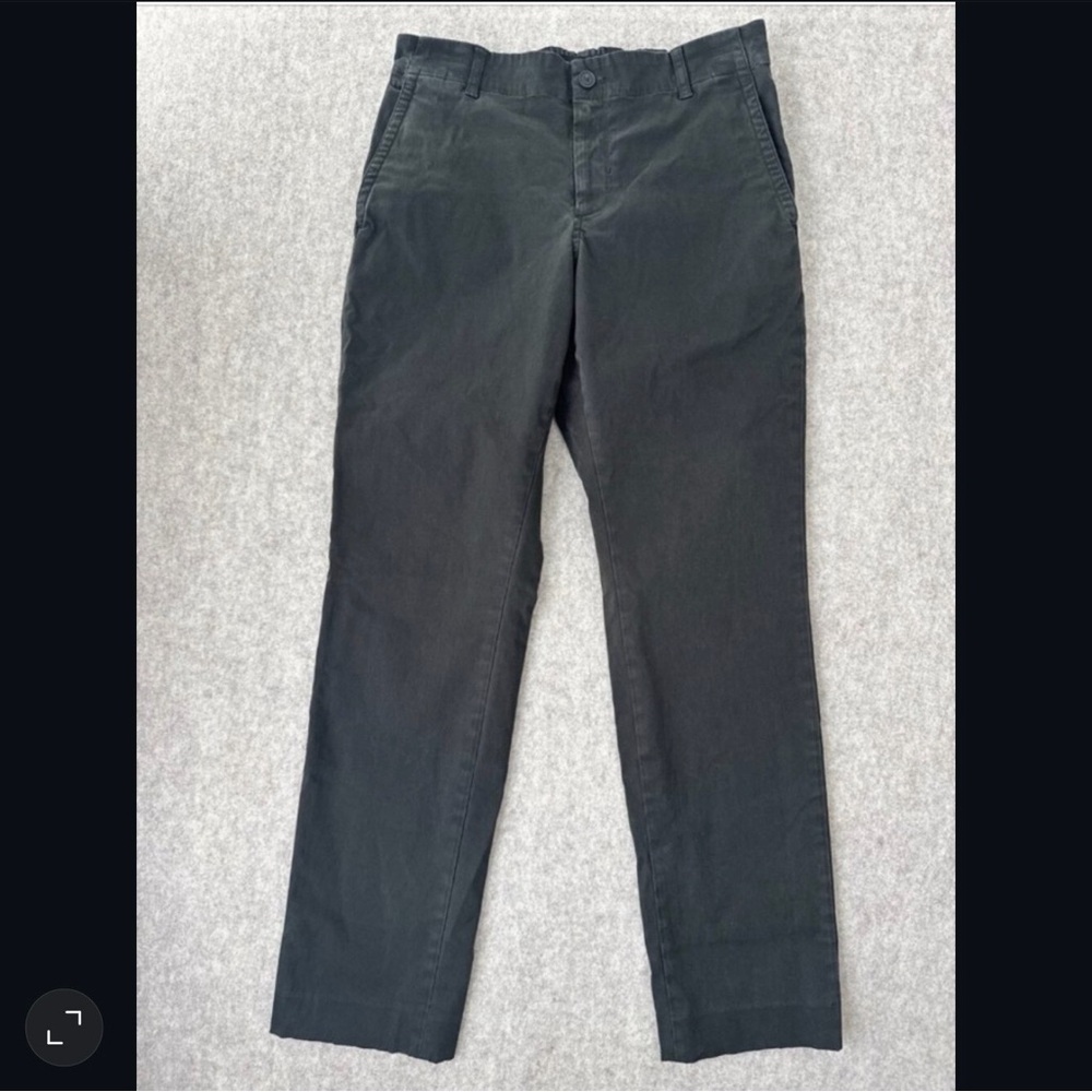 Vince Owen Classic Fit Garment Dyed Chino Pant Green Elastic‎ Waist Mens Small